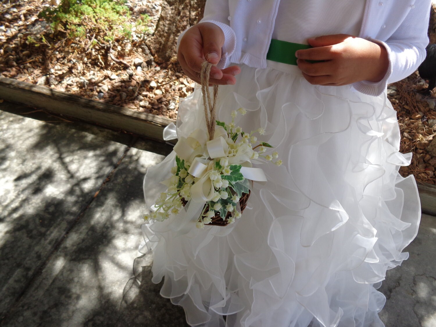Flower girl kissing ball designed with by AlwaysElegantBridal