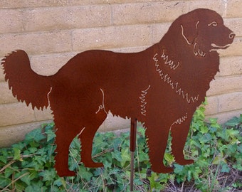 Great Pyrenees Mt. Dog Garden Stake, Pet Memorial, Ornament, Steel Yard Art, Dog Breed Specific, Rustic