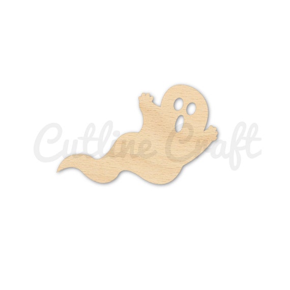 Ghost 1448 Cutout Shapes Crafts, Gift Tags Ornaments Laser Cut Birch 