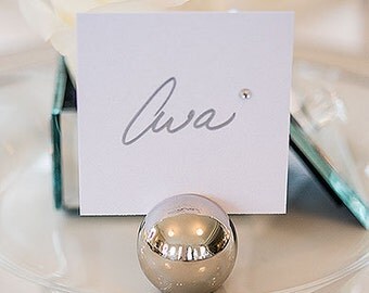 Classic Round Place Card Holders - 8 Pieces