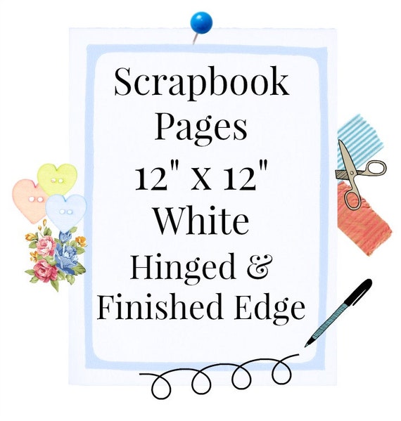 10 Scrapbook Refill Pages 12 x 12 Hinged