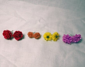 Popular items for resin stud earrings on Etsy