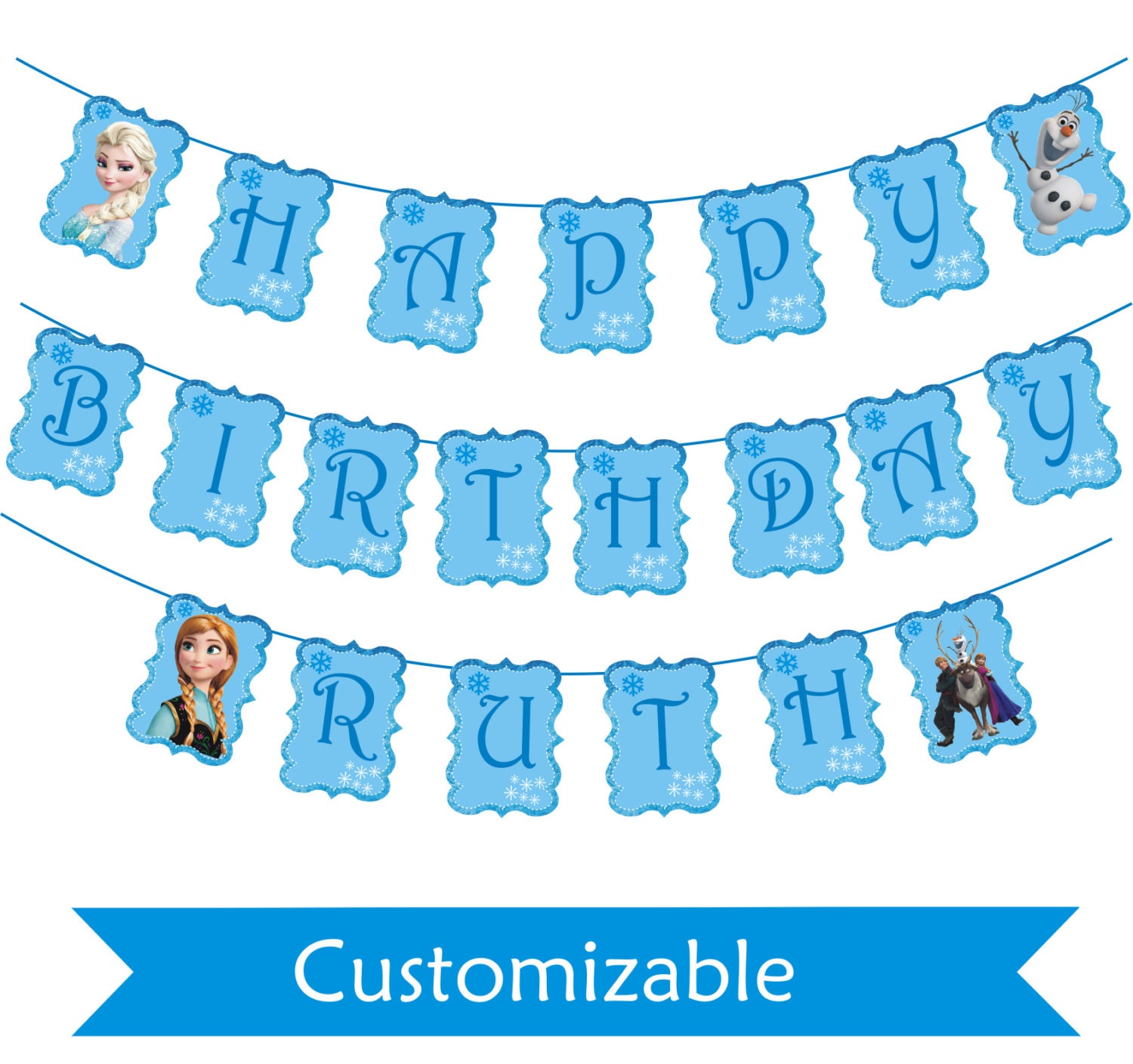 Frozen Birthday Banner Printable Frozen Banner Party By Digiangie