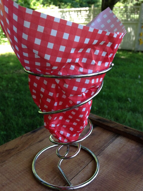 Items similar to Red Check Gingham Paper Basket Liners Heavy Duty