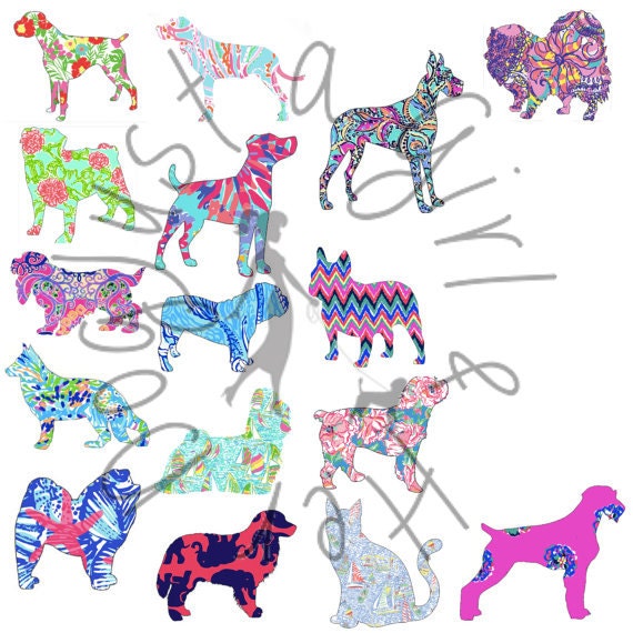 Items similar to Downloadable Customized Lilly Pulitzer Print Dog/Cat ...
