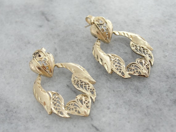 Chandelier Filigree D Drop 6MEF7J in Earrings Vintage Fine vintage  Gold Tear chandelier appraisal