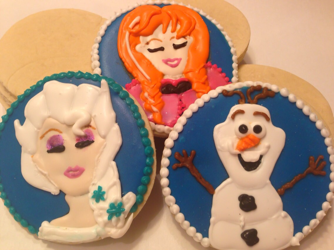 Frozen cookies Elsa Anna and Olaf
