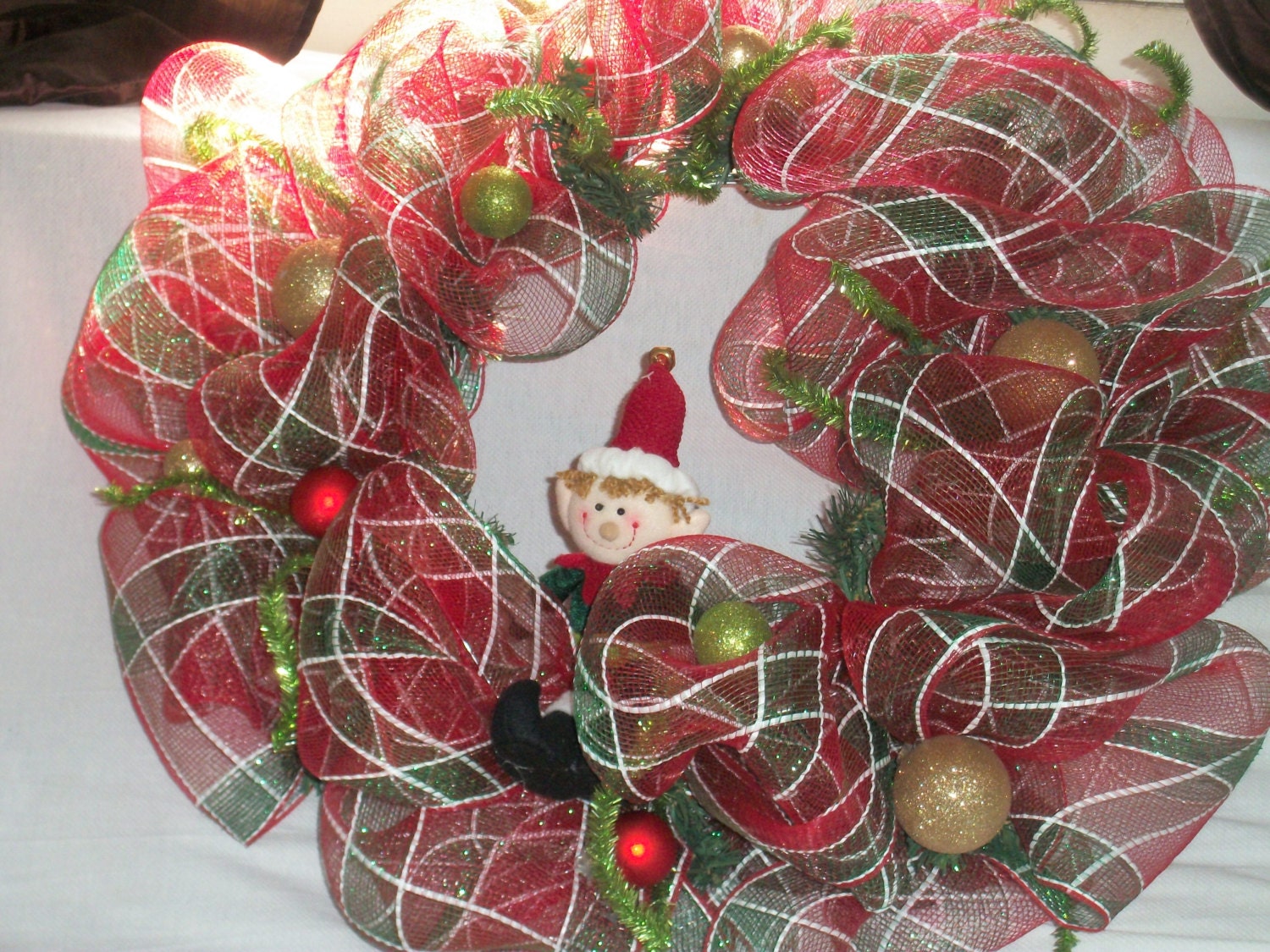 christmas polymesh wreath