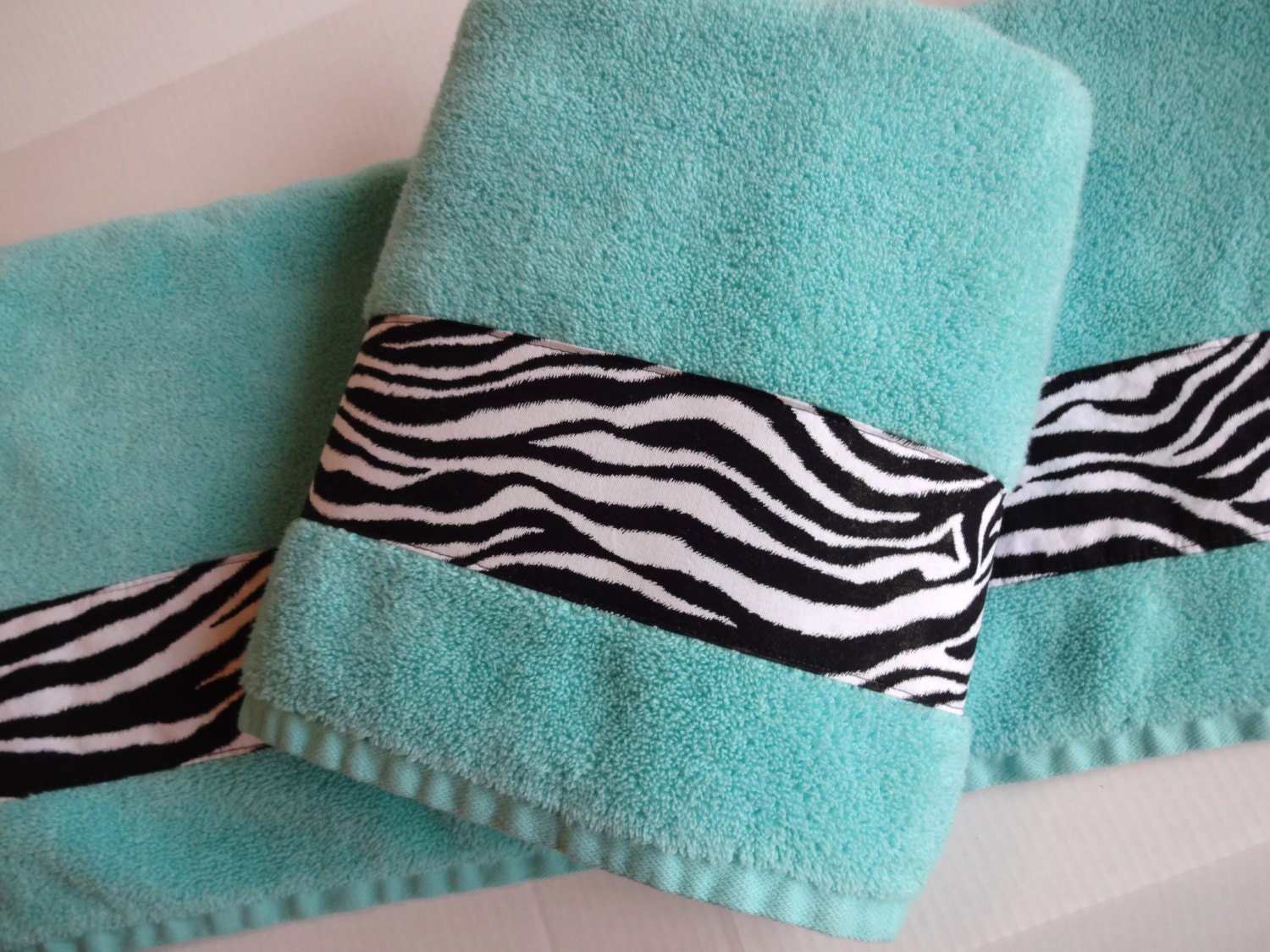 Zebra Bath Towels you pick the size hand towel zebra print