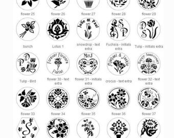 Flower, Shamrock, Rose Wax Seal Stamp