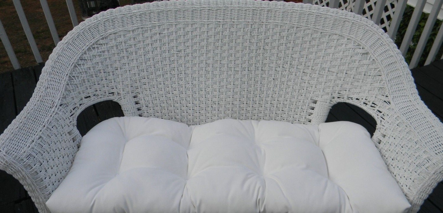 Indoor / Outdoor Cushion for Wicker Loveseat Bench Settee