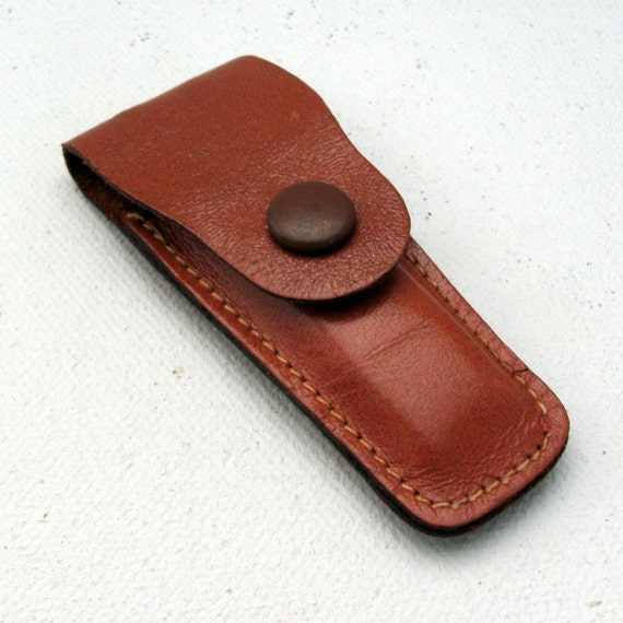 Antique Travel Nail Clippers and File in Leather Case