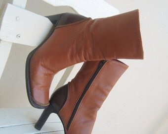 vintage leather booties
