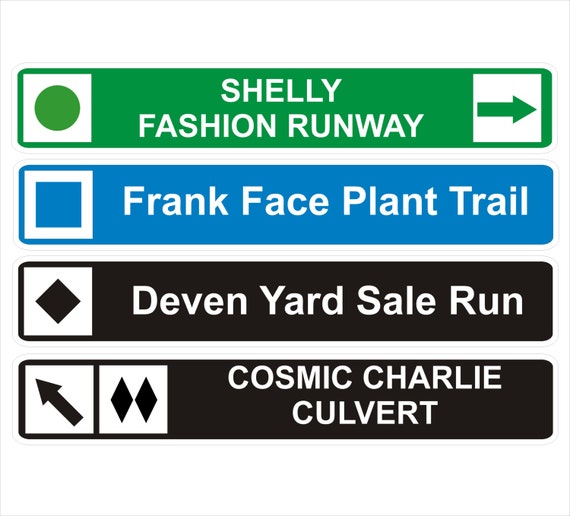 Ski Trail Slope Personalized Custom Signs 4 x by KrazySignsUSA