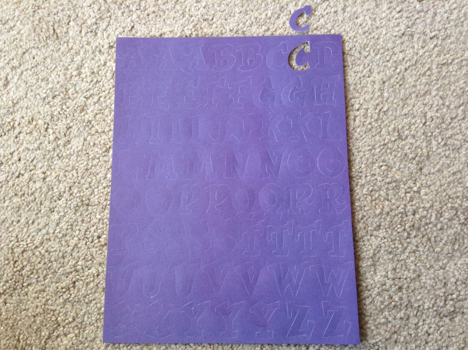 For Scrapbooking and Card making PunchOut Alphabet Letter