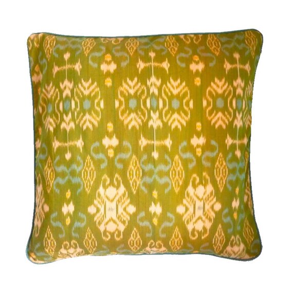 Sage Green Pillow Sham Large Square Euro Sham by PigAndGoose