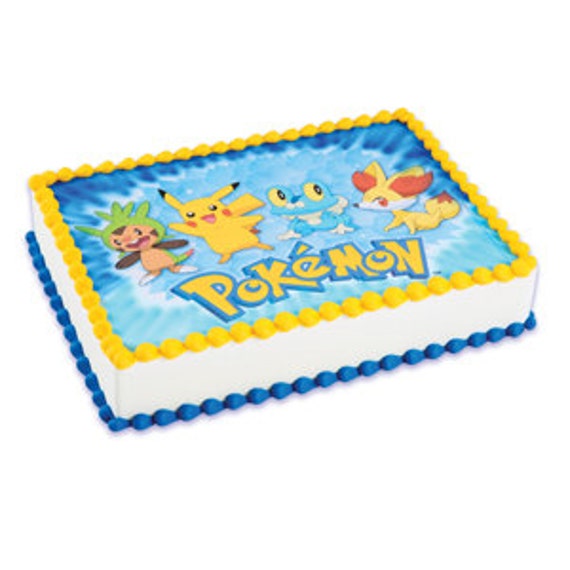 Pokemon Edible Image Cake Topper By ABirthdayPlace On Etsy