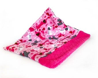 pink dog dachshund fleece weenie pocket