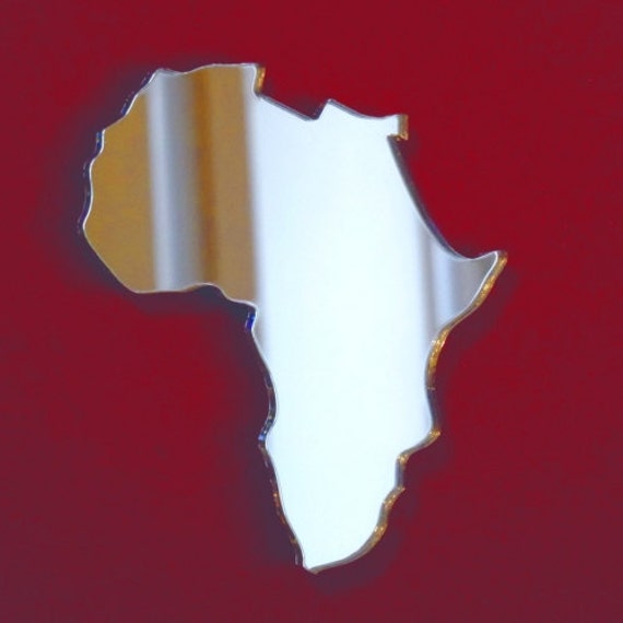 Africa Shaped Map Mirror 5 Sizes Available.