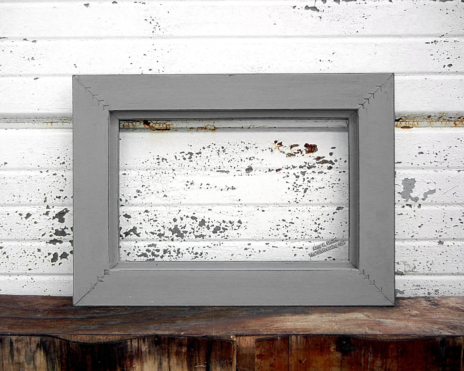 Frame Grey 8x10 Picture Frame Rustic 2" Thick Shabby chic Vintage