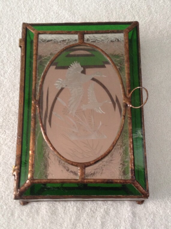 Stained Glass Box Jewelry Box Trinket Box Tom by NewVintagebyTosh