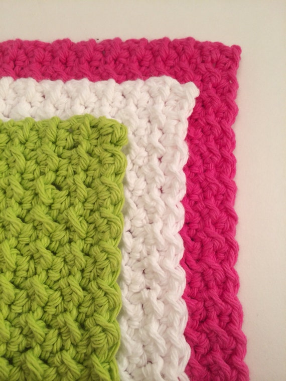 Crocheted Dishcloths. crochet bath cloths Spa cloths