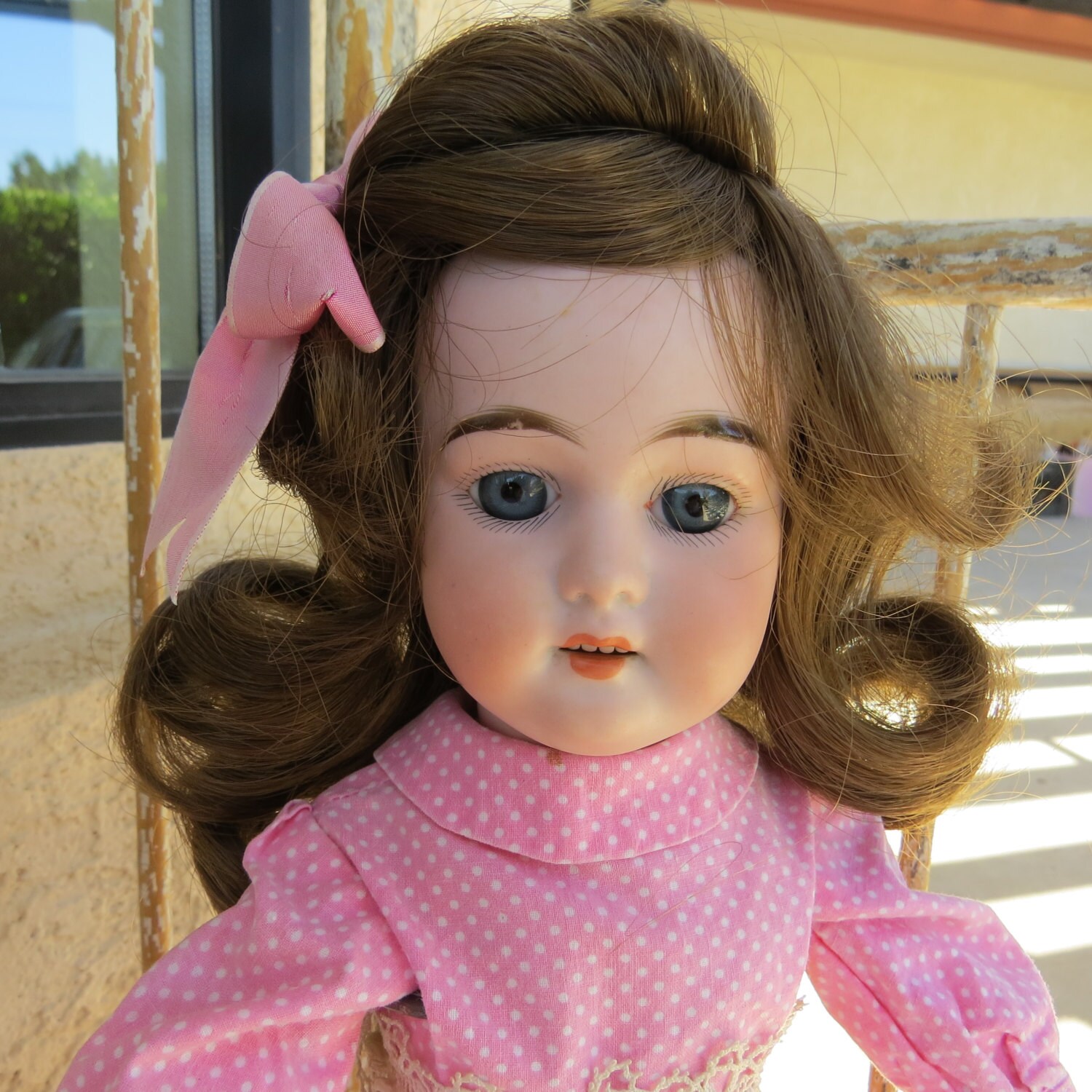 Antique German LHK Doll 18 with bisque porcelain socket