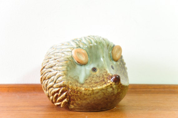 Vintage Ceramic Hedgehog Planter or Bowl