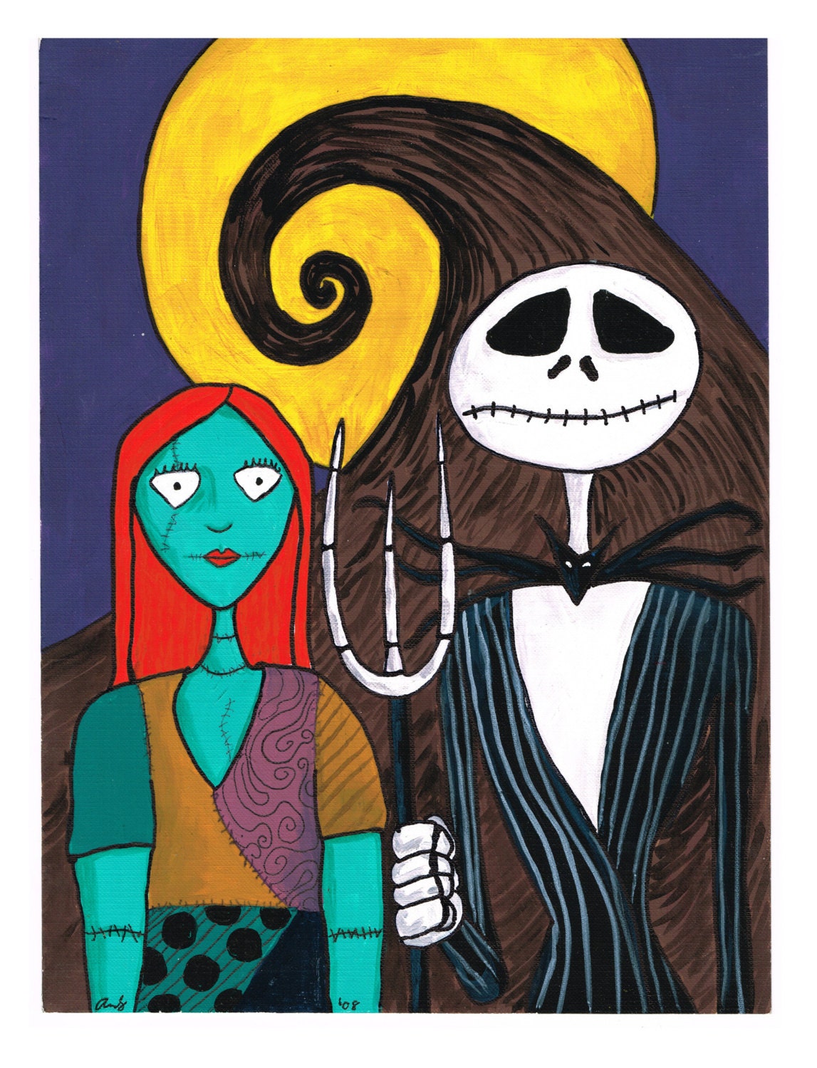 Gothic Nightmare 11x17 Jack & Sally nightmare before Christmas