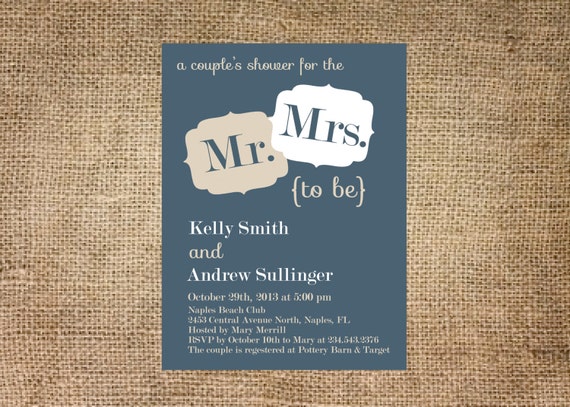 Couple shower invitation printable and personalized