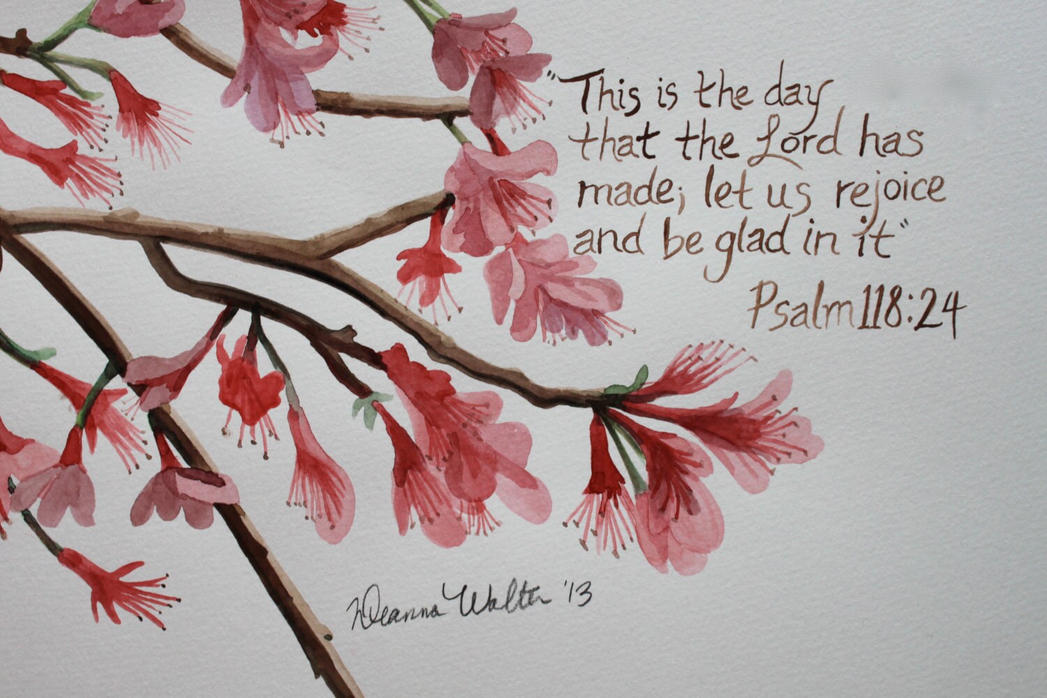 Custom Watercolor Scripture Verse Paintings