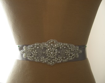 SALE / Wedding Belt, Bridal Belt, Bridesmaid Belt, Sash Belt, Wedding Sash, Bridal Sash, Belt, Crystal Rhinestone & Pearl