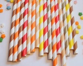 50 Thanksgiving Fall Autumn Paper Straws - With Free Printable DIY Flags Il_170x135