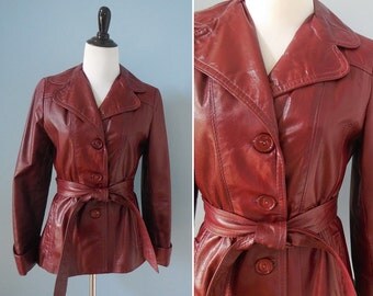 Popular items for leather trench coat on Etsy