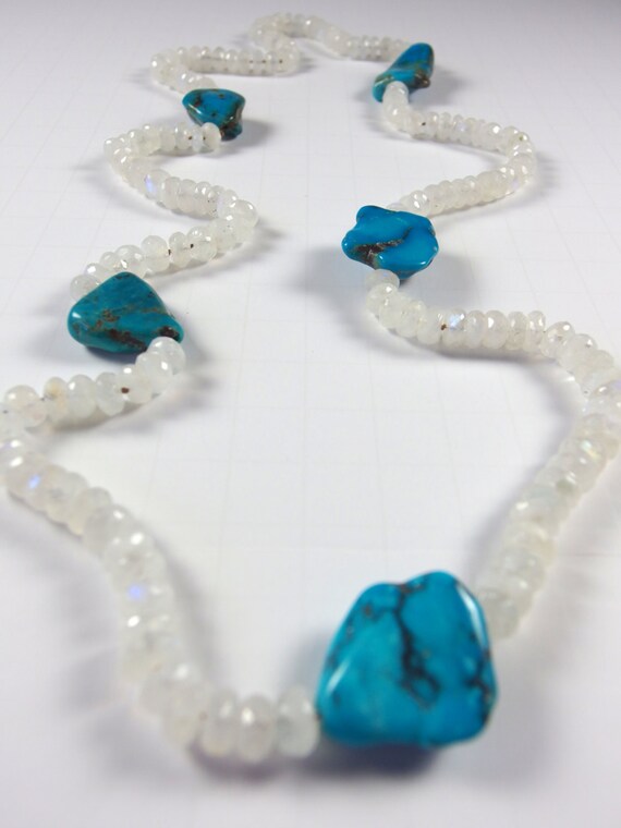 Drk Turq w Moonstone Necklace main image 1