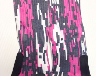 nike elite crew socks pink