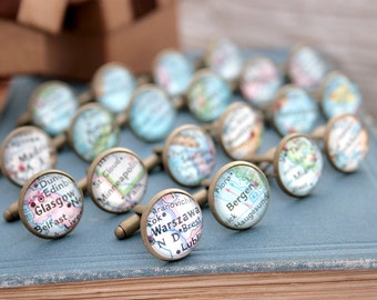 Groomsmen Gifts Cufflinks 11 SETS Custom Map Cufflink Weddings Men Gifts Personalized Weddings Groom Cufflinks Father Of The Bride