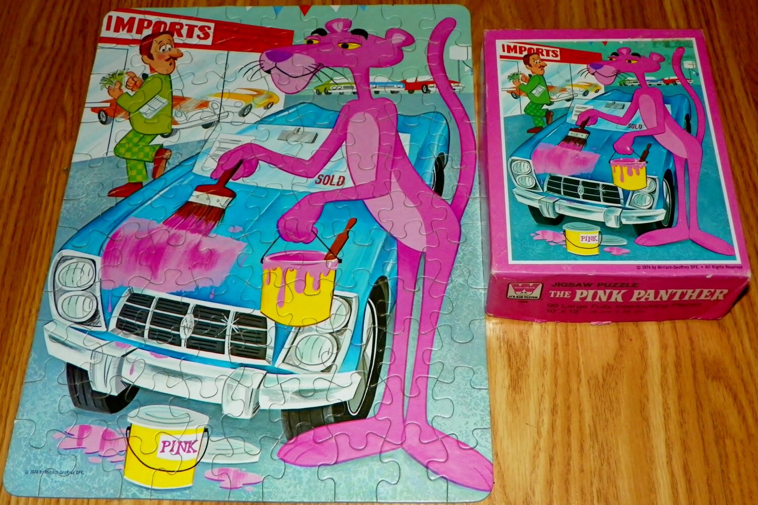 Vintage 1974 The Pink Panther Jigsaw Puzzle by LocoCocosTreasures