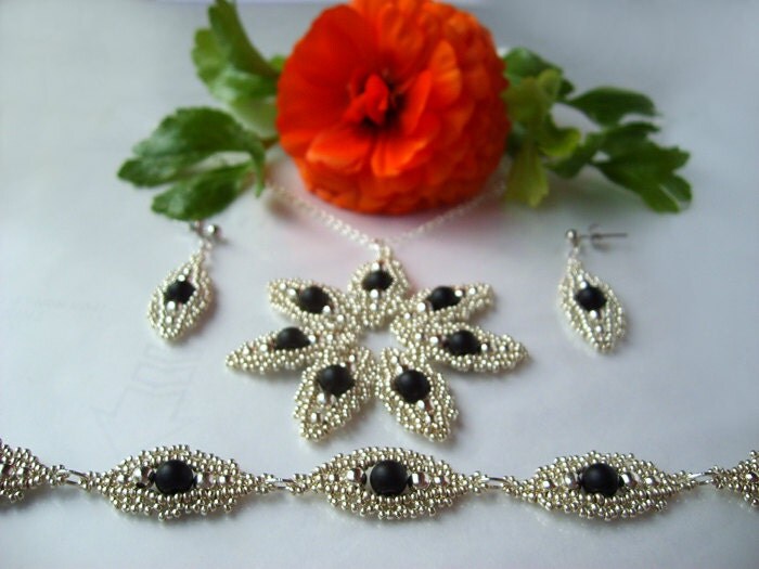 Lace Eye set beading TUTORIAL by AsszaBeadingArts on Etsy