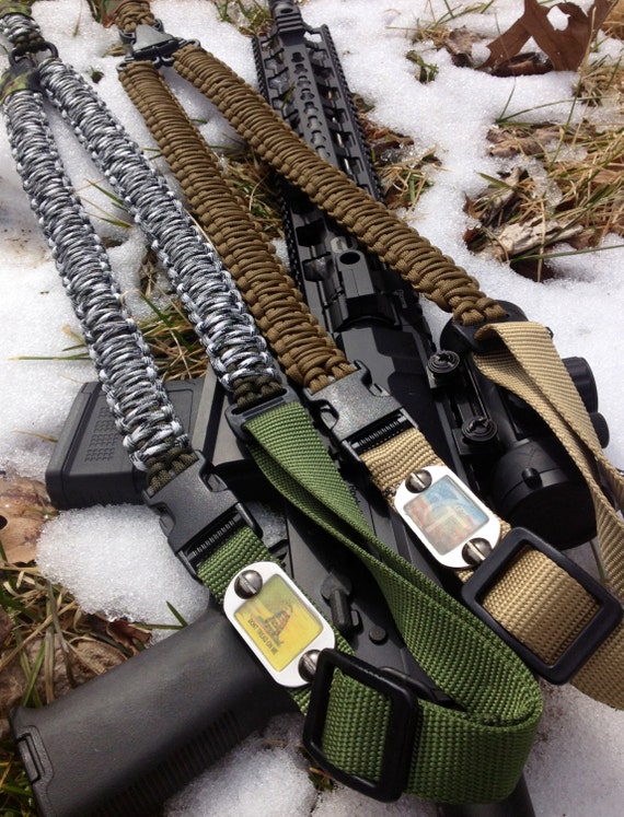 1 and 2 point paracord rifle sling