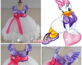Daisy Duck Tutu dress- Daisy Duck tulle dress- Daisy Duck dress- Daisy Duck costume