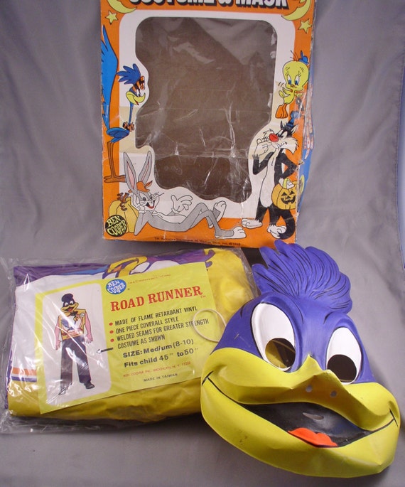 Vintage ROAD RUNNER Halloween Costume Still In Box Ben Cooper