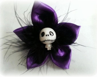 Hair clip 'Jack' with marabou feathers