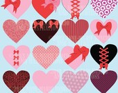 80% OFF Valentine hearts clipart, commercial use, vector graphics, digital clip art, digital images - AMB-321 Il_170x135