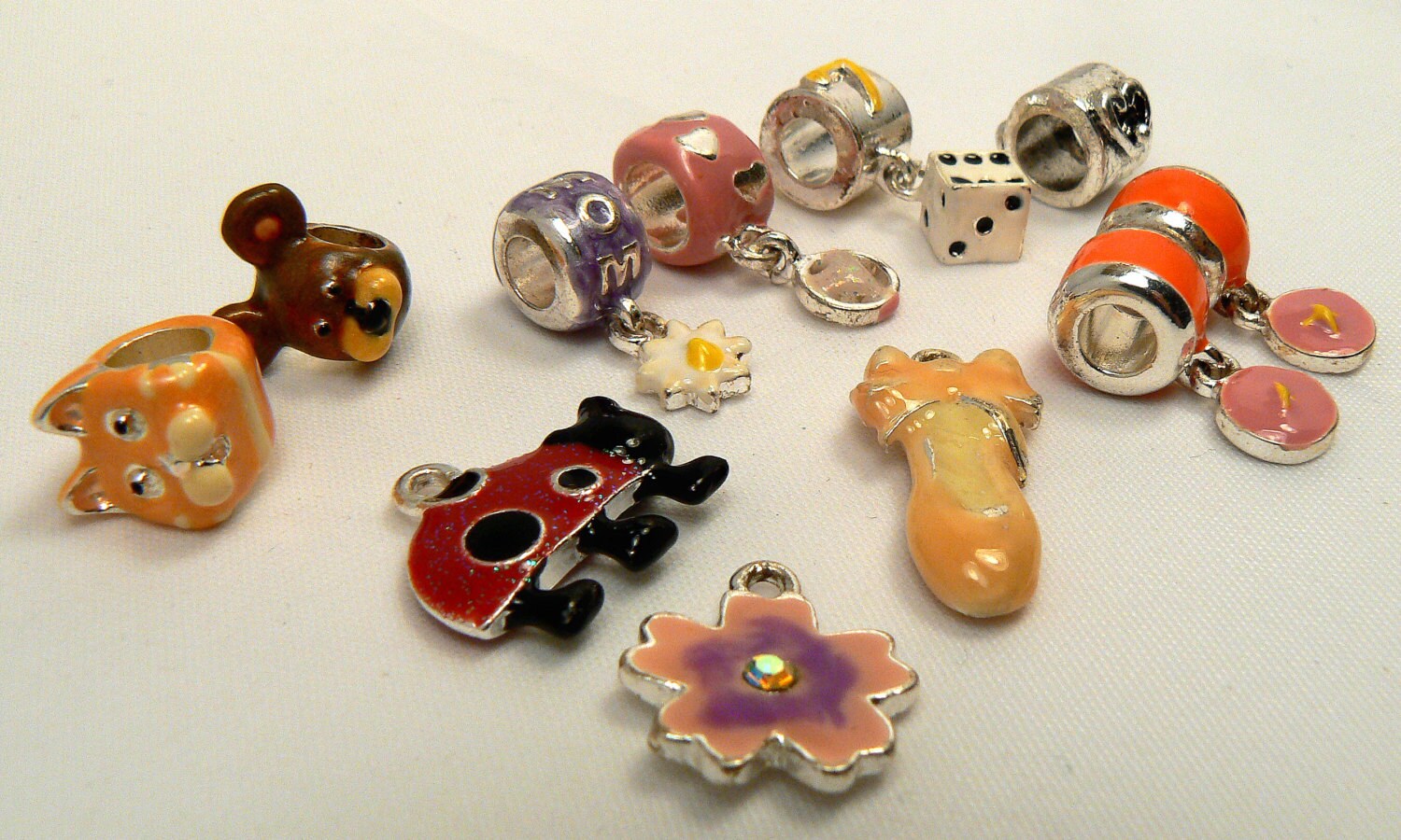 Metal Charm Mix Large Hole Slider Beads Jewelry by BeadVault