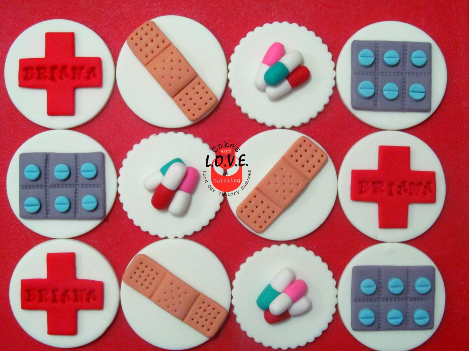 Doctor medicine cupcake toppers 12 edible toppers for a