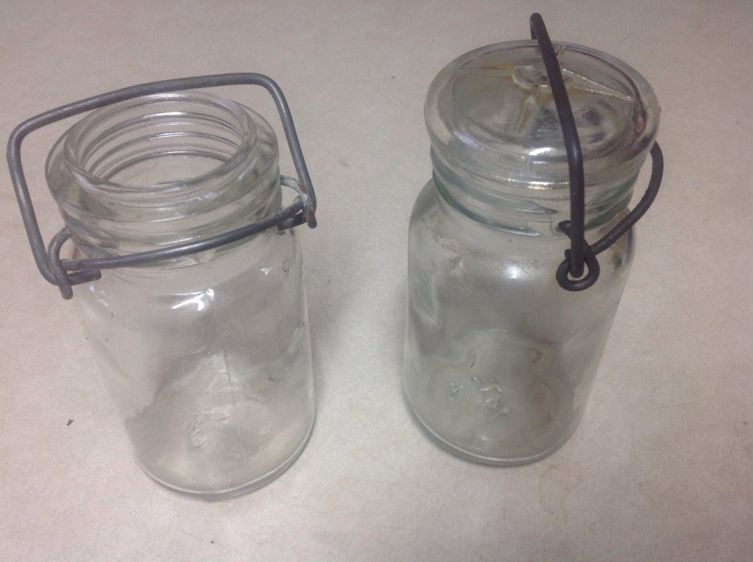 Vintage clear canning jars glass canning jars star lid glass