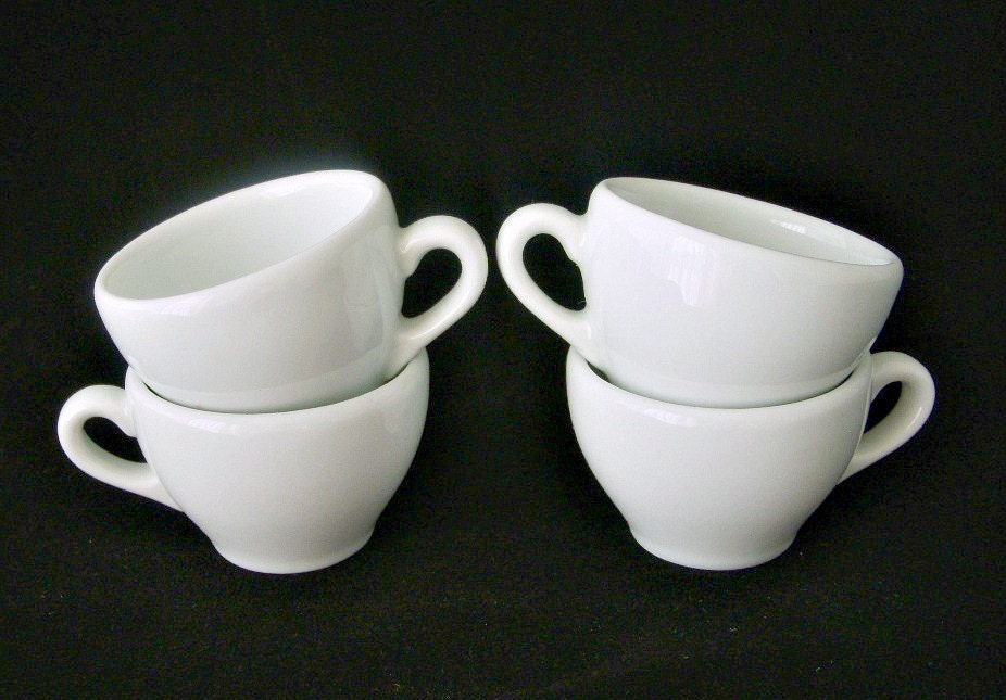 Apilco France Classic White Demitasse Espresso Cups Set Of 4 3469