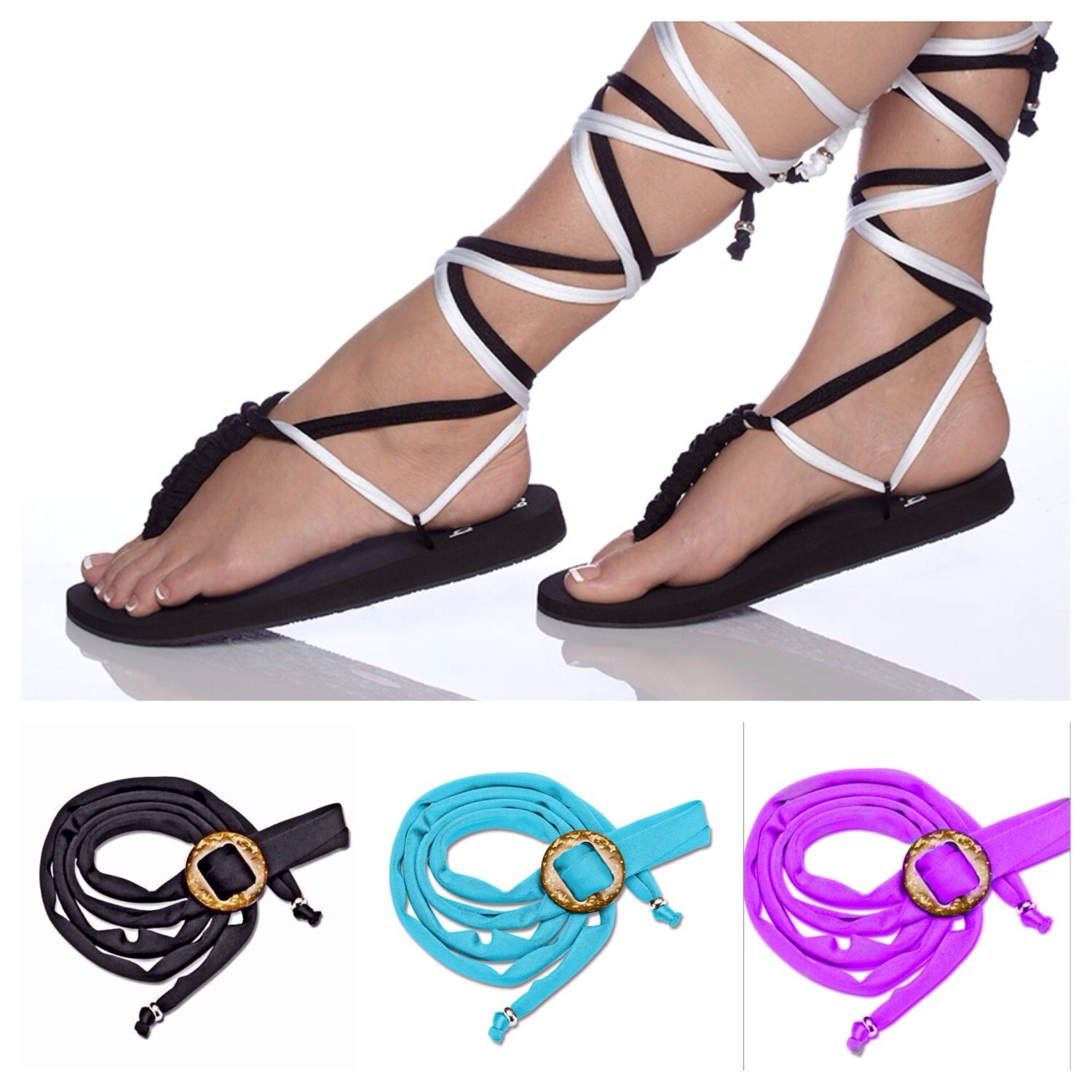 sandals with different color straps