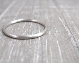 dainty ring silver, slim silver ring, delicate silver ring 1.5mm, silver engagement ring simple, minimalist ring light or dark silver